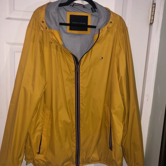 tommy hilfiger yellow windbreaker